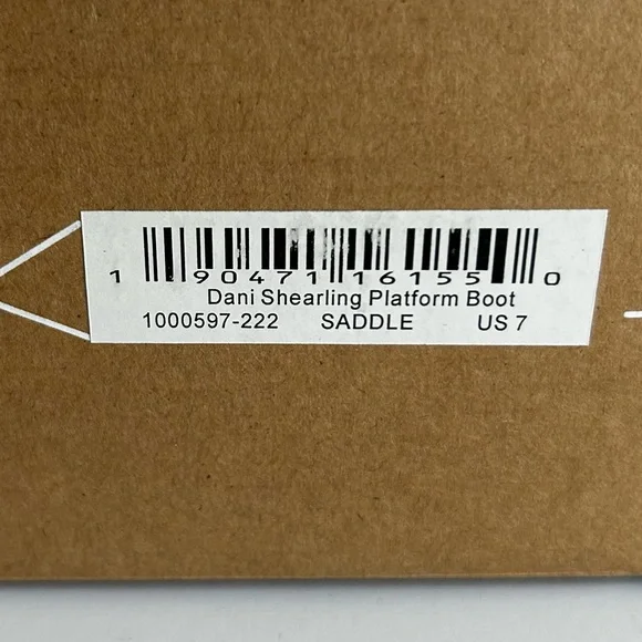 🌸NEW IN BOX Soludos Dani Shearling Platform Boots. Tan/Saddle. Size: 7 - Picture 8 of 10